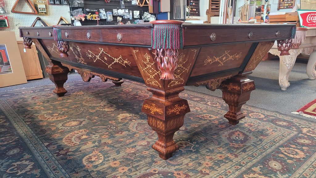 The ECLIPSE Antique Pool Table by Brunswick Balke Collender Circa 1890